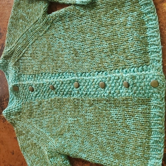Vintage Unique Handmade Full Buttoned Sweater Sz. L Cardigan - Picture 5 of 7